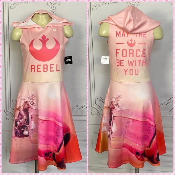 Star Wars Dresses & Skirts - Disney Star Wars Pink Rebel Vehicle Hooded The Force Awakens Large Dress